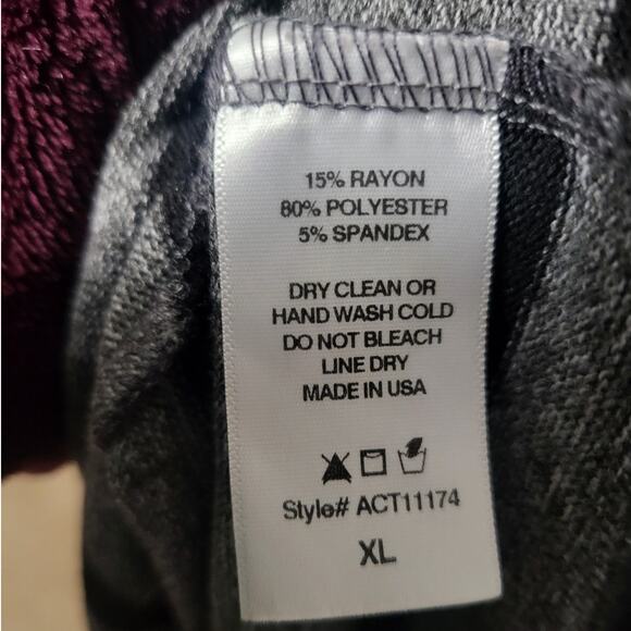 COA Gray and Black Striped Open Front Cardigan/Jacket with Hood - XL - Picture 4 of 10